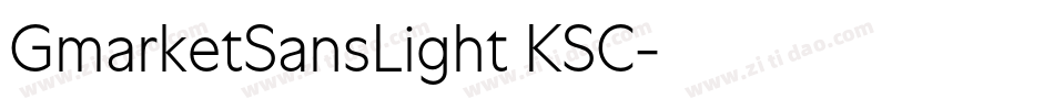 GmarketSansLight KSC字体转换